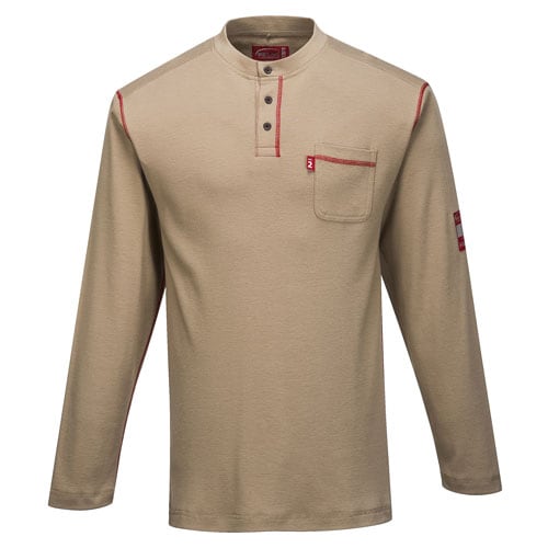 Bizflame Henley Shirt in Khaki